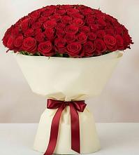 Букет 101 Красная роза Милано в Чегдомыне