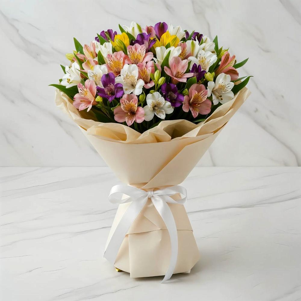 Букет цветов из: Альстромерии в Чегдомыне