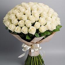 Букет 101 беля роза Белоснежка в Чегдомыне