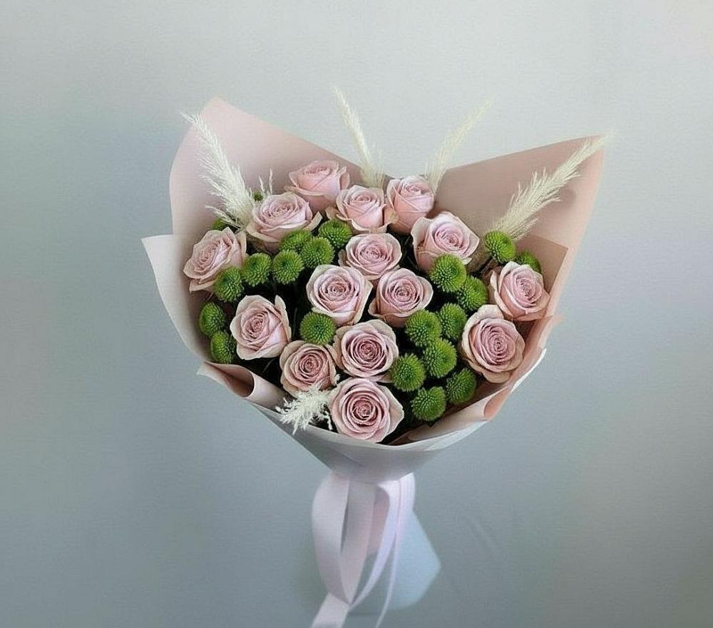 Букет цветов из: Розы и Хризантемы в Чегдомыне