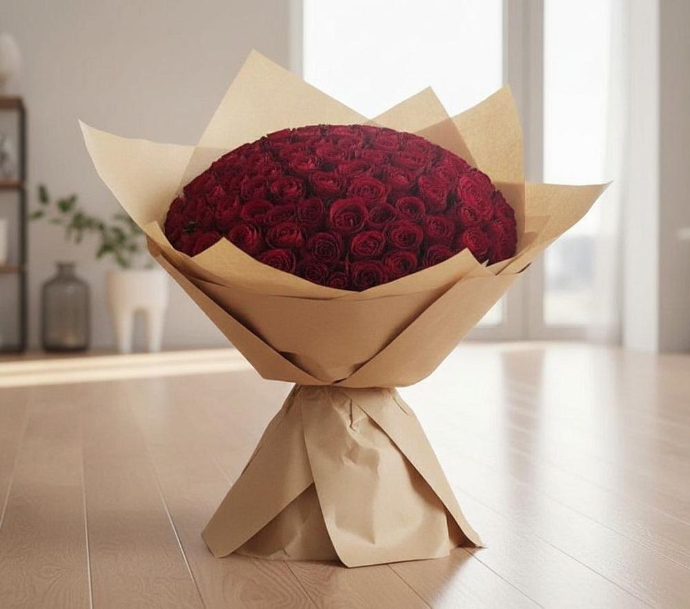 Букет 101 Красная роза в Чегдомыне